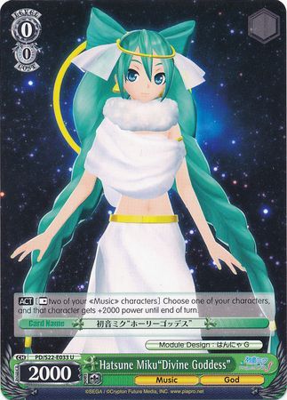 Hatsune Miku Divine Goddess PD S22 E033 Uncommon U Hatsune Miku Divine Goddess PD S22 E033 Uncommon U