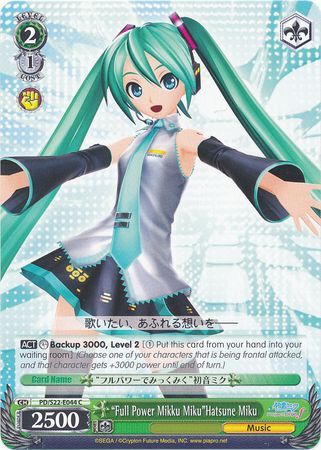 Full Power Mikku Miku Hatsune Miku PD S22 E044 Common C Full Power Mikku Miku Hatsune Miku PD S22 E044 Common C