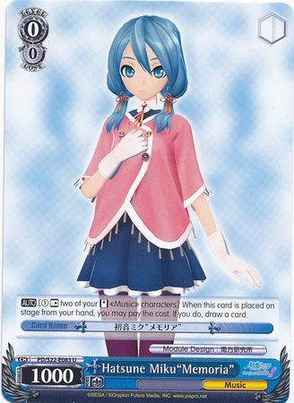Hatsune Miku Memoria PD S22 E083 Uncommon U Hatsune Miku Memoria PD S22 E083 Uncommon U