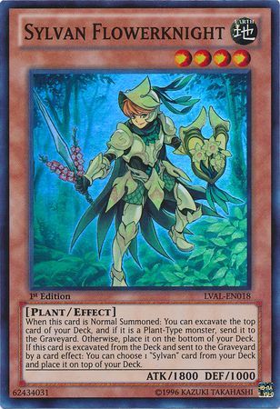 Sylvan Flowerknight LVAL EN018 Super Rare 1st Edition Sylvan Flowerknight LVAL EN018 Super Rare 1st Edition