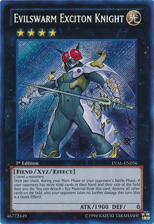 Evilswarm Exciton Knight LVAL EN056 Secret Rare 1st Edition Legacy of the Valiant 1st Edition Singles Evilswarm Exciton Knight LVAL EN056 Secret Rare 1st Edition Legacy of the Valiant 1st Edition Singles