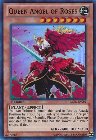 Queen Angel of Roses LVAL EN092 Super Rare 1st Edition Queen Angel of Roses LVAL EN092 Super Rare 1st Edition