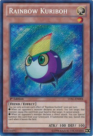 Rainbow Kuriboh LVAL EN004 Secret Rare 1st Edition Rainbow Kuriboh LVAL EN004 Secret Rare 1st Edition