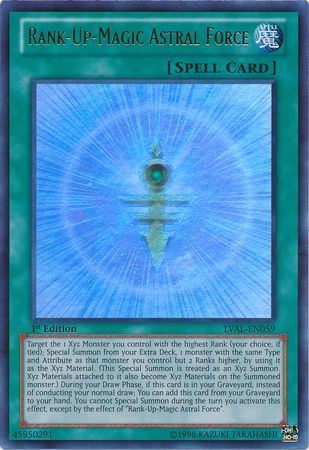 Rank Up Magic Astral Force LVAL EN059 Ultra Rare 1st Edition Rank Up Magic Astral Force LVAL EN059 Ultra Rare 1st Edition