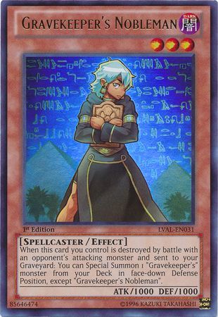 Gravekeeper s Nobleman LVAL EN031 Ultra Rare 1st Edition Gravekeeper s Nobleman LVAL EN031 Ultra Rare 1st Edition