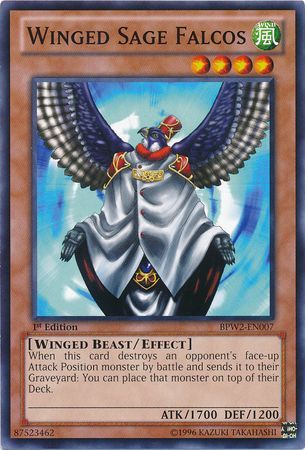 Winged Sage Falcos BPW2 EN007 Common 1st Edition Battle Pack 2 War of the Giants Round 2 BPW2 Singles Winged Sage Falcos BPW2 EN007 Common 1st Edition Battle Pack 2 War of the Giants Round 2 BPW2 Singles