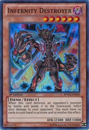 Infernity Destroyer BPW2 EN030 Super Rare 1st Edition Infernity Destroyer BPW2 EN030 Super Rare 1st Edition