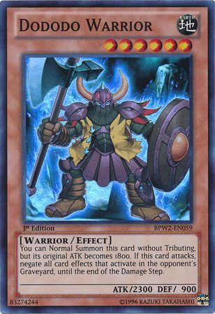 Dododo Warrior BPW2 EN059 Super Rare 1st Edition Dododo Warrior BPW2 EN059 Super Rare 1st Edition