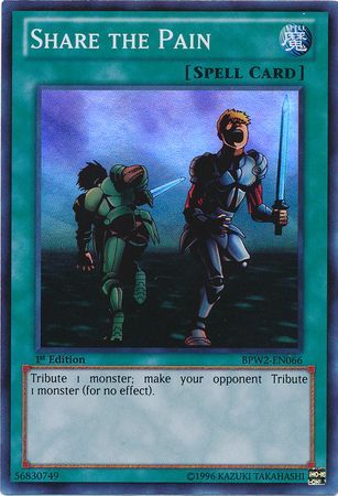 Share the Pain BPW2 EN066 Super Rare 1st Edition Battle Pack 2 War of the Giants Round 2 BPW2 Singles Share the Pain BPW2 EN066 Super Rare 1st Edition Battle Pack 2 War of the Giants Round 2 BPW2 Singles