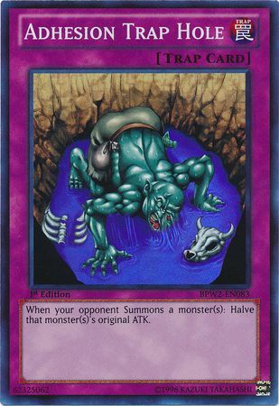 Adhesion Trap Hole BPW2 EN083 Super Rare 1st Edition Battle Pack 2 War of the Giants Round 2 BPW2 Singles Adhesion Trap Hole BPW2 EN083 Super Rare 1st Edition Battle Pack 2 War of the Giants Round 2 BPW2 Singles
