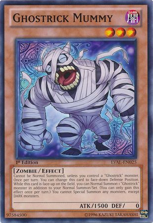 Ghostrick Mummy LVAL EN025 Common 1st Edition Legacy of the Valiant 1st Edition Singles Ghostrick Mummy LVAL EN025 Common 1st Edition Legacy of the Valiant 1st Edition Singles