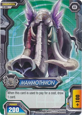 Mammothmon B1 041 Common Digimon Fusion New World Booster Set Mammothmon B1 041 Common Digimon Fusion New World Booster Set