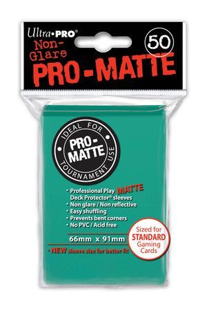 Ultra Pro Matte Aqua 50ct Standard Sized Sleeves UP84151 Sleeves Ultra Pro Matte Aqua 50ct Standard Sized Sleeves UP84151 Sleeves