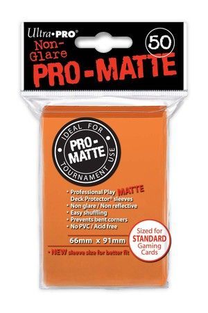 Ultra Pro Matte Orange 50ct Standard Sized Sleeves UP84184 Sleeves Ultra Pro Matte Orange 50ct Standard Sized Sleeves UP84184 Sleeves