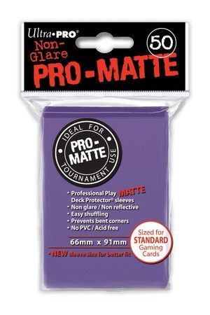 Ultra Pro Matte Purple 50ct Standard Sized Sleeves UP84187 Sleeves Ultra Pro Matte Purple 50ct Standard Sized Sleeves UP84187 Sleeves