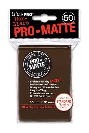 Ultra Pro Matte Brown 50ct Standard Sized Sleeves UP84189 Sleeves Ultra Pro Matte Brown 50ct Standard Sized Sleeves UP84189 Sleeves
