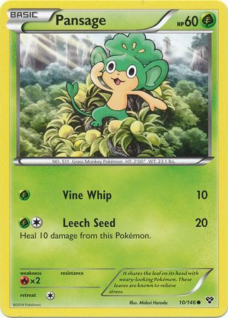 Pansage 10 146 Common XY Base Set Singles Pansage 10 146 Common XY Base Set Singles