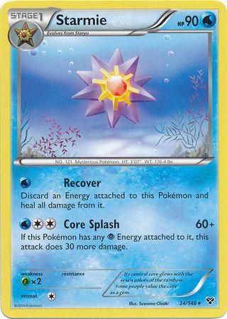 Starmie 34 146 Rare XY Base Set Singles Starmie 34 146 Rare XY Base Set Singles
