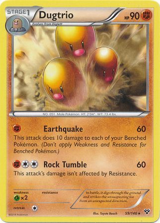 Dugtrio 59 146 Rare XY Base Set Singles Dugtrio 59 146 Rare XY Base Set Singles