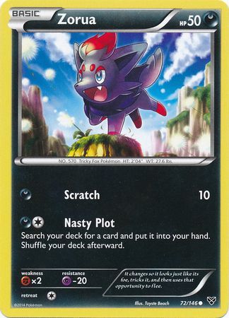 Zorua 72 146 Common XY Base Set Singles Zorua 72 146 Common XY Base Set Singles