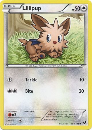 Lillipup 108 146 Common XY Base Set Singles Lillipup 108 146 Common XY Base Set Singles