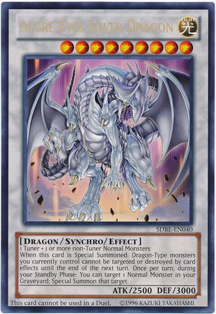 Azure-Eyes Silver Dragon SDBE-EN040 Ultra Rare NM Yugioh Card 