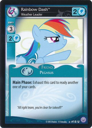 Rainbow Dash Weather Leader Friend 15U Uncommon My Little Pony Premiere Edition Rainbow Dash Weather Leader Friend 15U Uncommon My Little Pony Premiere Edition