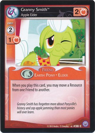 Granny Smith Apple Elder Friend 28C Common My Little Pony Premiere Edition Granny Smith Apple Elder Friend 28C Common My Little Pony Premiere Edition