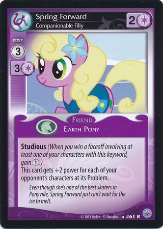 Spring Forward Companionable Filly Friend 61R Rare My Little Pony Premiere Edition Spring Forward Companionable Filly Friend 61R Rare My Little Pony Premiere Edition