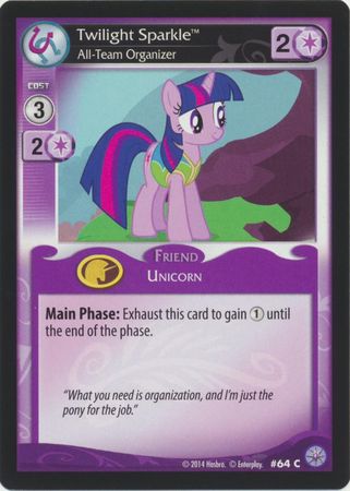 Twilight Sparkle All Team Organizer Friend 64C Common Twilight Sparkle All Team Organizer Friend 64C Common
