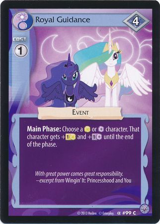 Royal Guidance Event 99C Common My Little Pony Premiere Edition Royal Guidance Event 99C Common My Little Pony Premiere Edition