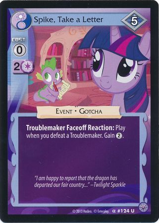 Spike Take a Letter Event 124U Uncommon Spike Take a Letter Event 124U Uncommon
