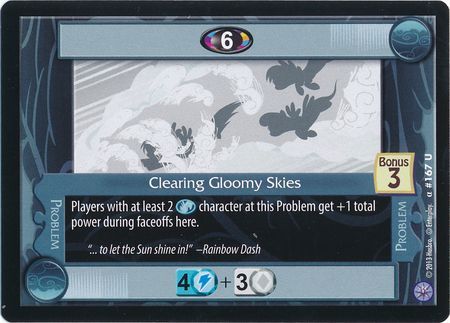 Clearing Gloomy Skies Problem 167U Uncommon My Little Pony Premiere Edition Clearing Gloomy Skies Problem 167U Uncommon My Little Pony Premiere Edition