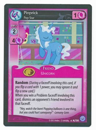 Pinprick Pop Star Friend 20 Foil My Little Pony Premiere Edition Pinprick Pop Star Friend 20 Foil My Little Pony Premiere Edition