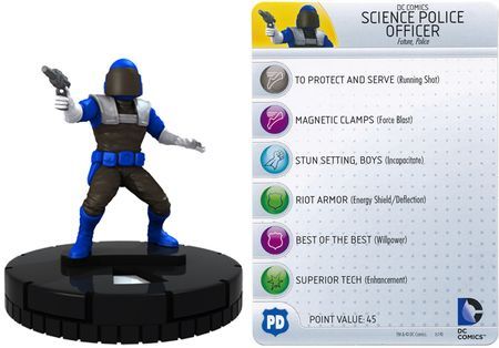 Heroclix Superman and Legion set Science Police Officer #209 Gravity Feed w//card