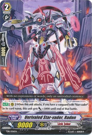 Unrivaled Star vader Radon TD11 006EN Trial Deck 11 Star vader Invasion Singles Unrivaled Star vader Radon TD11 006EN Trial Deck 11 Star vader Invasion Singles