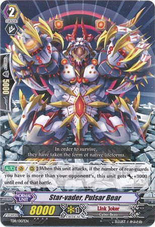 Star vader Pulsar Bear TD11 007EN Trial Deck 11 Star vader Invasion Singles Star vader Pulsar Bear TD11 007EN Trial Deck 11 Star vader Invasion Singles