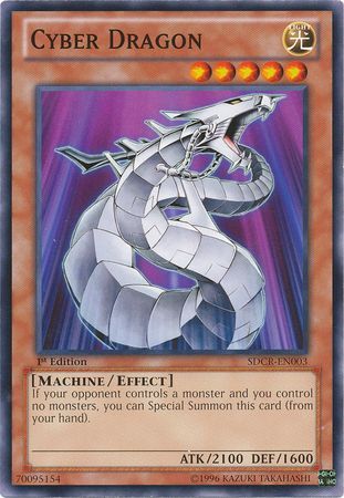 Cyber Dragon White SDCR EN003 Common 1st Edition Cyber Dragon White SDCR EN003 Common 1st Edition