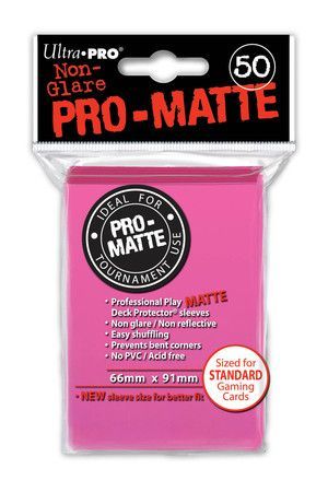 Ultra Pro Bright Pink Matte 50ct Standard Sized Sleeves UP84147 Sleeves Ultra Pro Bright Pink Matte 50ct Standard Sized Sleeves UP84147 Sleeves