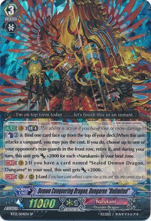 Demon Conquering Dragon Dungaree Unlimited BT12 S04EN Special Parallel SP Vol 12 Binding Force of the Black Rings Singles Demon Conquering Dragon Dungaree Unlimited BT12 S04EN Special Parallel SP Vol 12 Binding Force of the Black Rings Singles