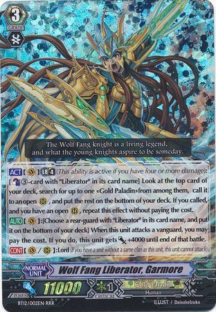 Wolf Fang Liberator Garmore BT12 002EN Triple Rare RRR Wolf Fang Liberator Garmore BT12 002EN Triple Rare RRR