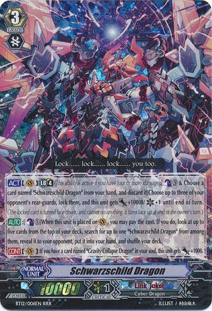 Schwarzschild Dragon BT12 006EN Triple Rare RRR Schwarzschild Dragon BT12 006EN Triple Rare RRR