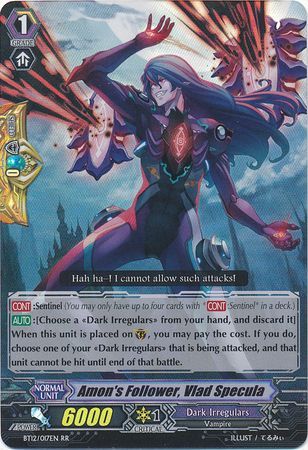 Amon s Follower Vlad Specula BT12 017EN Double Rare RR Vol 12 Binding Force of the Black Rings Singles Amon s Follower Vlad Specula BT12 017EN Double Rare RR Vol 12 Binding Force of the Black Rings Singles