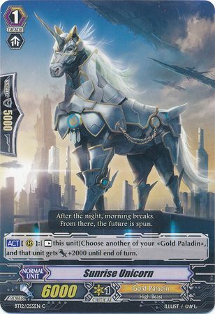 Sunrise Unicorn BT12 055EN Common C Sunrise Unicorn BT12 055EN Common C