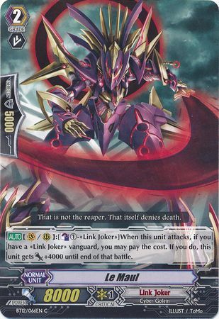 Le Maul BT12 066EN Common C Vol 12 Binding Force of the Black Rings Singles Le Maul BT12 066EN Common C Vol 12 Binding Force of the Black Rings Singles