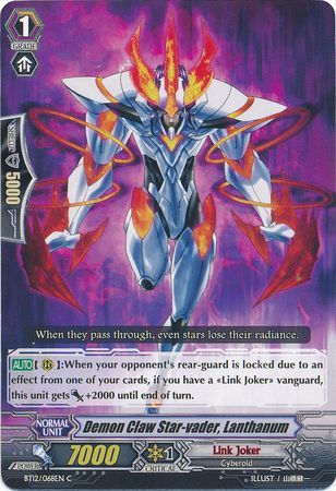 Demon Claw Star vader Lanthanum BT12 068EN Common C Demon Claw Star vader Lanthanum BT12 068EN Common C