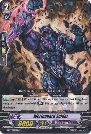 Werleopard Soldat BT12 077EN Common C Vol 12 Binding Force of the Black Rings Singles Werleopard Soldat BT12 077EN Common C Vol 12 Binding Force of the Black Rings Singles