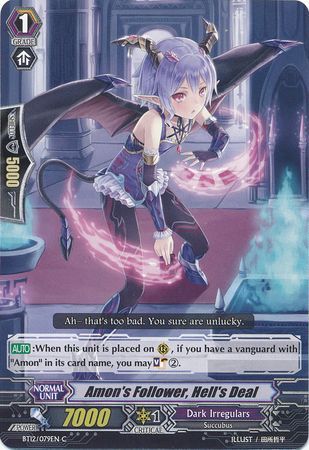 Amon s Follower Hell s Deal BT12 079EN Common C Vol 12 Binding Force of the Black Rings Singles Amon s Follower Hell s Deal BT12 079EN Common C Vol 12 Binding Force of the Black Rings Singles