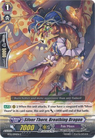 Silver Thorn Breathing Dragon BT12 094EN Common C Vol 12 Binding Force of the Black Rings Singles Silver Thorn Breathing Dragon BT12 094EN Common C Vol 12 Binding Force of the Black Rings Singles