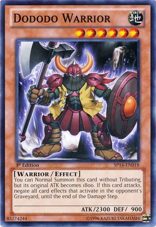 Dododo Warrior SP14 EN018 Common 1st Edition Dododo Warrior SP14 EN018 Common 1st Edition